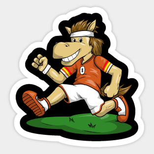 Horse as Soccer player at Soccer with Soccer shoes Sticker